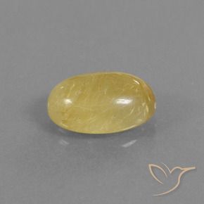 3.53克拉天然金红石石英，椭圆形，透明