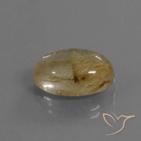 8.05克拉天然金红石石英，椭圆形，透明