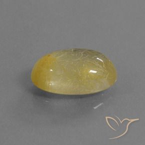 4.79克拉天然金红石石英，椭圆形，透明
