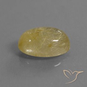 5.47克拉天然金红石石英，椭圆形，透明
