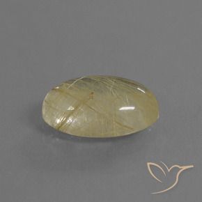 4.05克拉天然金红石石英，椭圆形，透明