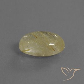 3.59克拉天然金红石石英，椭圆形，透明