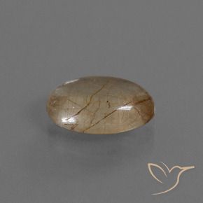 3.06克拉天然金红石石英，椭圆形，透明
