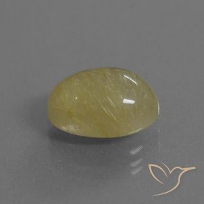 4.30克拉天然金红石石英，椭圆形，透明