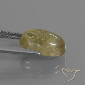 3.89克拉天然金红石石英，椭圆形，透明