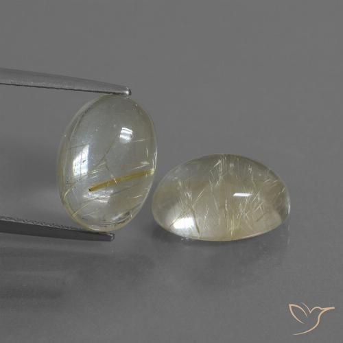 11.00克拉天然金红石石英，椭圆形，透明