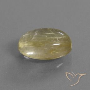 4.99克拉天然金红石石英，椭圆形，透明
