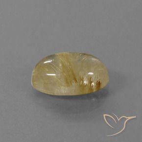 4.57克拉天然金红石石英，椭圆形，透明