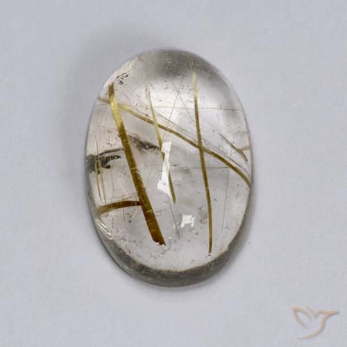 6.44ct 天然 浅棕色 金红石石英, 椭圆形, 透明