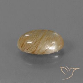 4.60克拉天然金红石石英，椭圆形，透明