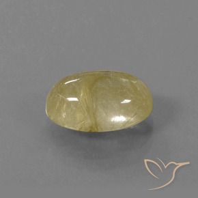 5.06克拉天然金红石石英，椭圆形，透明