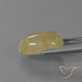 5.06克拉天然金红石石英，椭圆形，透明