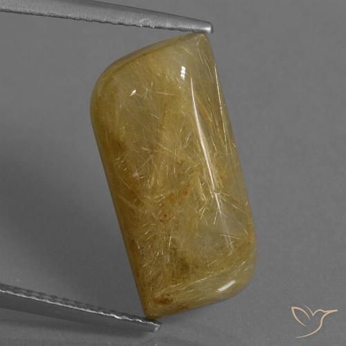 9.81ct 天然 第戎黄 金红石石英, 花式切割, 不透明