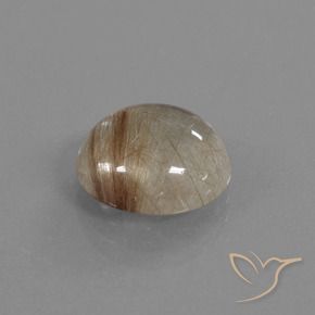 4.31克拉天然金红石石英，圆形的，透明