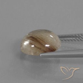 4.31克拉天然金红石石英，圆形的，透明