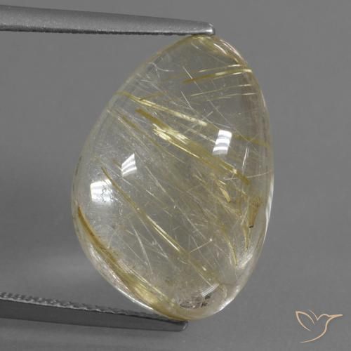 12.10ct 天然 淡黄色 金红石石英, 花式切割, 透明