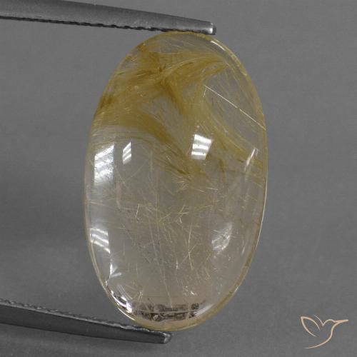 8.65ct 天然 暖黄 金红石石英, 椭圆形, 透明