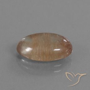 3.64克拉天然金红石石英，椭圆形，透明