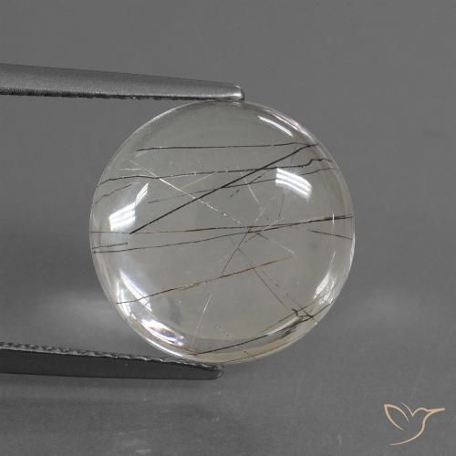6.17ct 天然 用铜清除 金红石石英, 圆形的, 透明