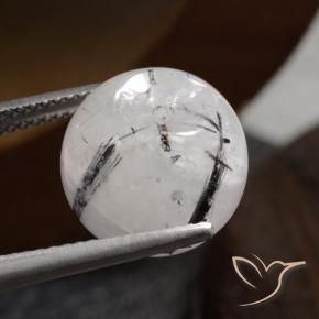13.08克拉天然金红石石英，球形，半透明