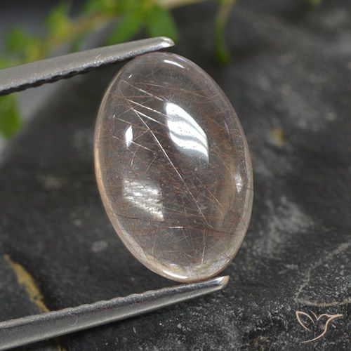 2.89ct 天然 用铜清除 金红石石英, 椭圆形, 透明