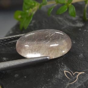 2.89克拉天然金红石石英，椭圆形，透明
