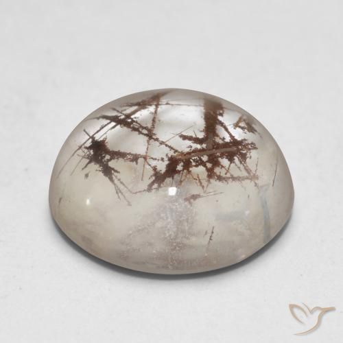 5.59克拉天然金红石石英，圆形的，透明