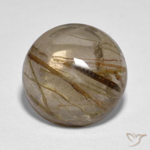 5.31ct 天然 清除棕色 金红石石英, 圆形的, 透明