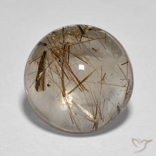 3.75ct 天然 清除棕色 金红石石英, 圆形的, 透明