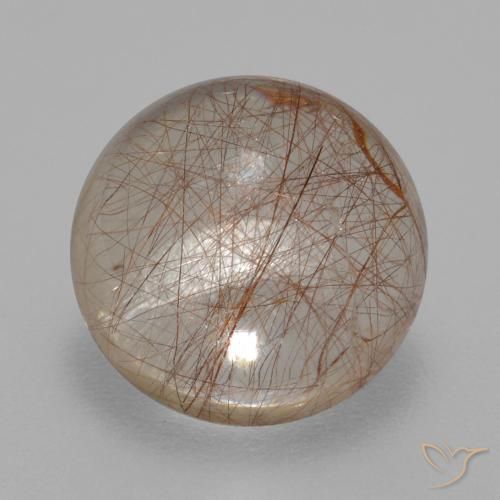 4.02ct 天然 用铜清除 金红石石英, 圆形的, 透明