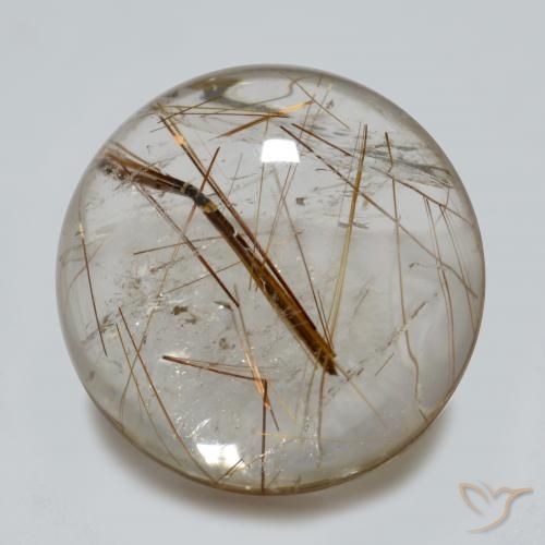 5.07ct 天然 清除棕色 金红石石英, 圆形的, 透明
