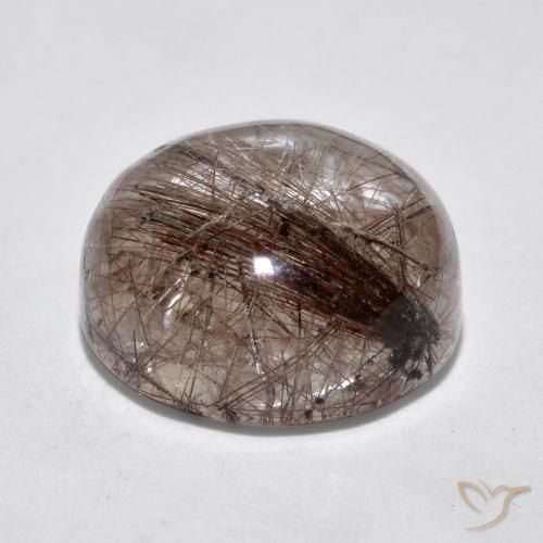 6.05克拉天然金红石石英，圆形的，半透明