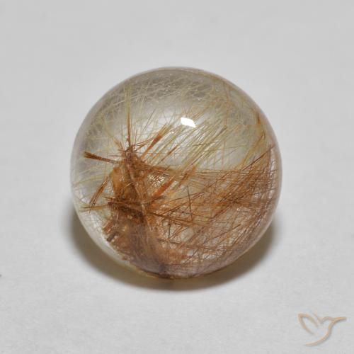 2.78ct 天然 非常浅的棕色 金红石石英, 圆形的, 透明