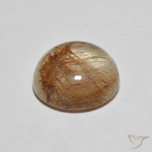 2.78克拉天然金红石石英，圆形的，透明