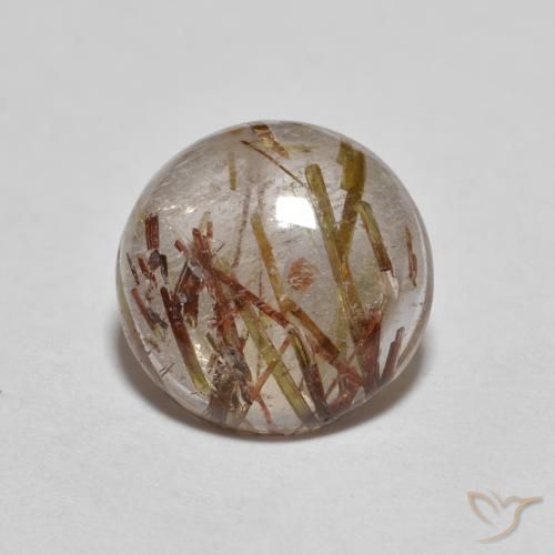 2.02ct 天然 非常浅的棕色 金红石石英, 圆形的, 透明