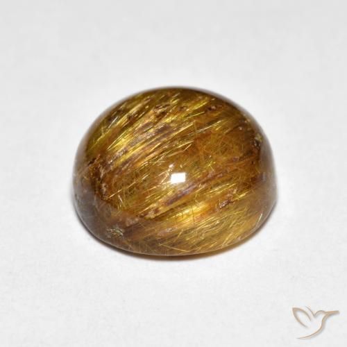 4.60克拉天然金红石石英，圆形的，不透明
