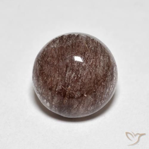 3.27ct 天然 暖棕 金红石石英, 圆形的, 透明