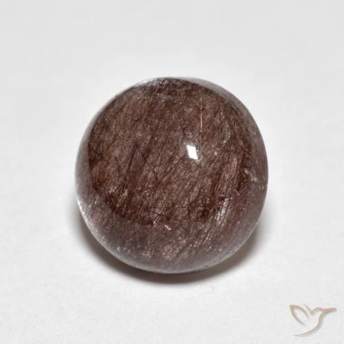 3.27克拉天然金红石石英，圆形的，透明