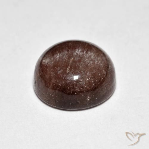 3.27克拉天然金红石石英，圆形的，透明