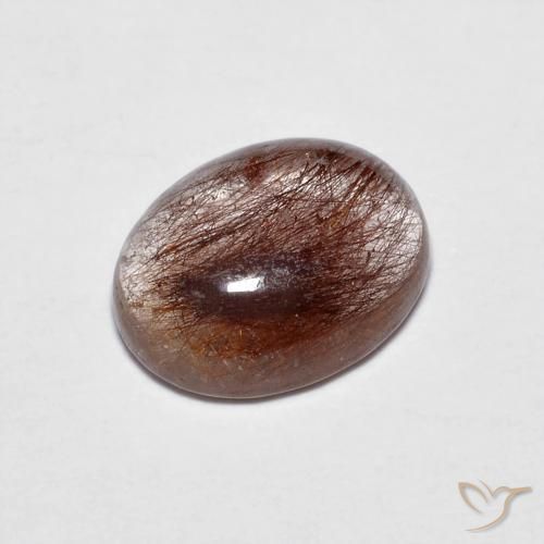 1.86克拉天然金红石石英，椭圆形，透明