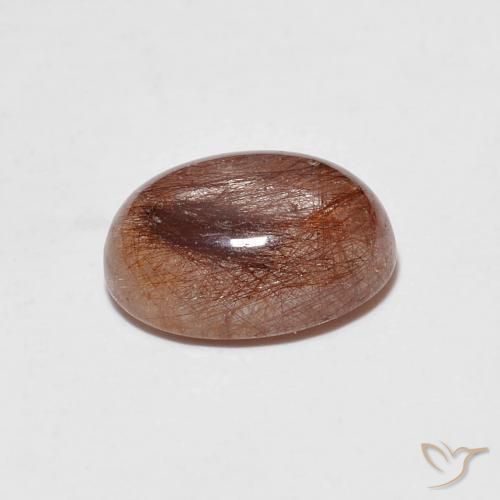 1.86克拉天然金红石石英，椭圆形，透明