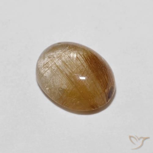 1.91克拉天然金红石石英，椭圆形，透明