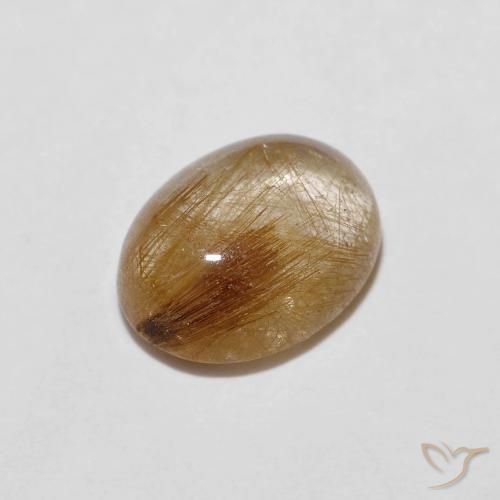 1.91克拉天然金红石石英，椭圆形，透明