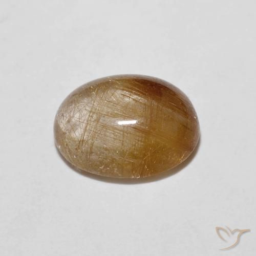 1.91克拉天然金红石石英，椭圆形，透明