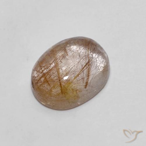 2.60克拉天然金红石石英，椭圆形，透明