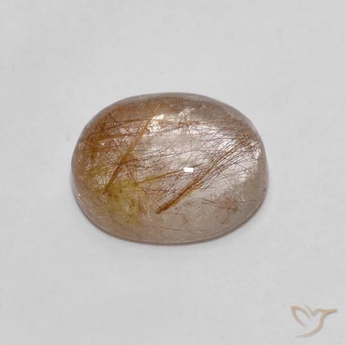 2.60克拉天然金红石石英，椭圆形，透明
