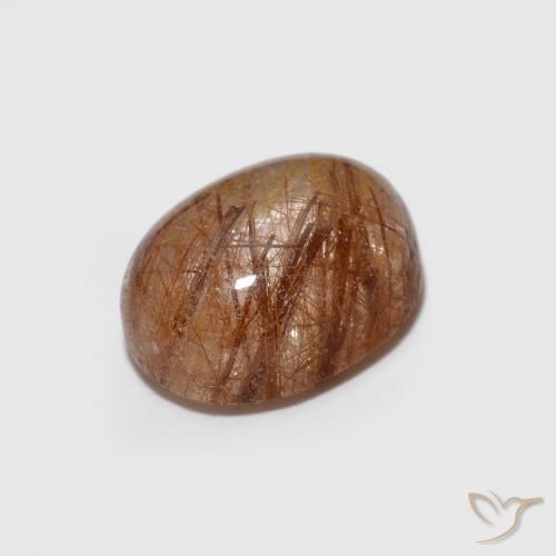 1.76克拉天然金红石石英，椭圆形，透明
