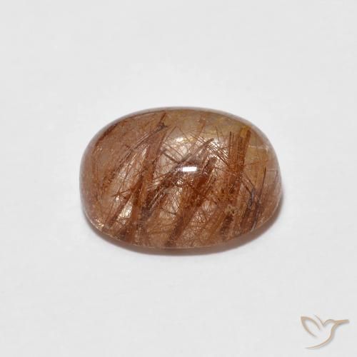 1.76克拉天然金红石石英，椭圆形，透明
