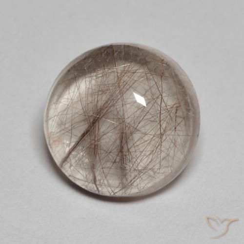 5.22ct 天然 清除棕色 金红石石英, 圆形的, 透明