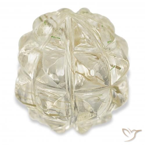 15.22ct 浅金色 金红石石英, 花式切割, 透明